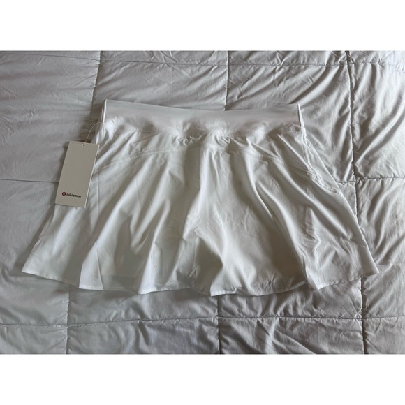 New Lululemon Lightweight High-Rise Tennis Skirt Size 12 White LW8AJGS Skort NWT - Picture 8 of 14